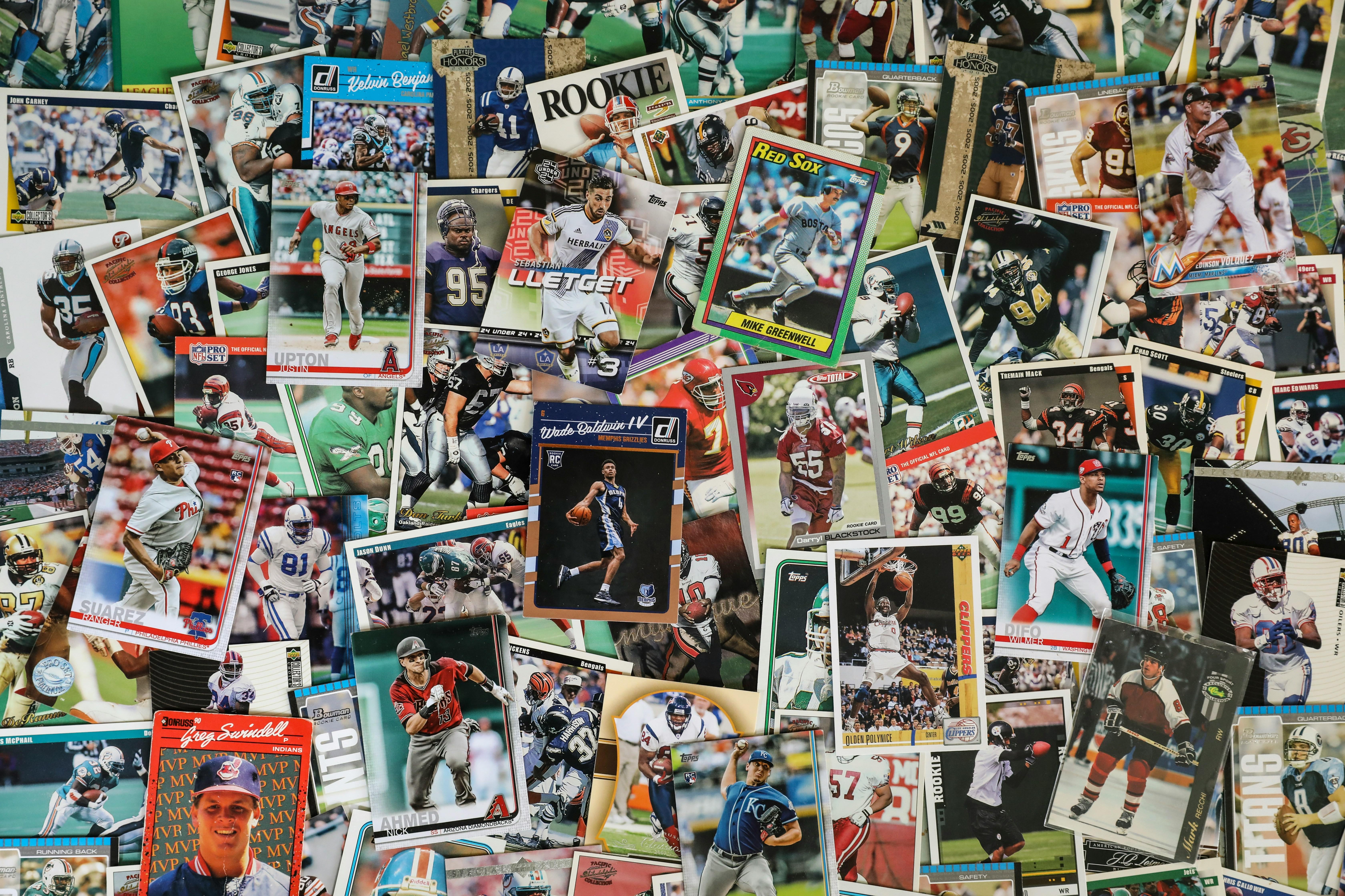 Vintage sports trading cards collection